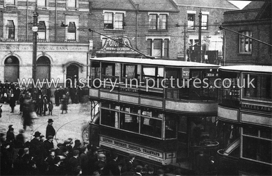 Official Opening Day, Leyton Electric Tramways, Leyton, London. December 1st 1906